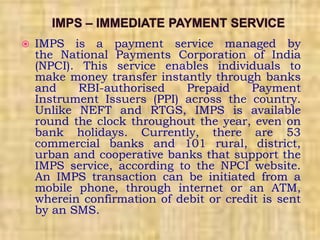 Imps Rbi Banking part 2 | PPTX