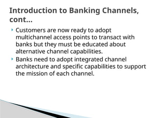 banking channels FOR LIBRARY AND INFORMATION SCIENCE | PPTX