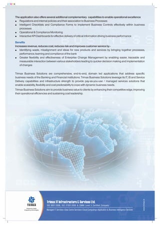 Trimax SOlution for BFSI | PDF