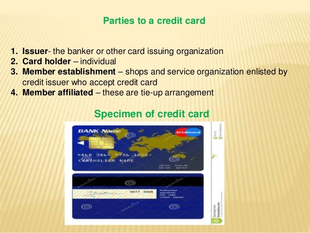 credit card specimen