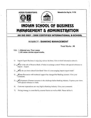 Banking management
