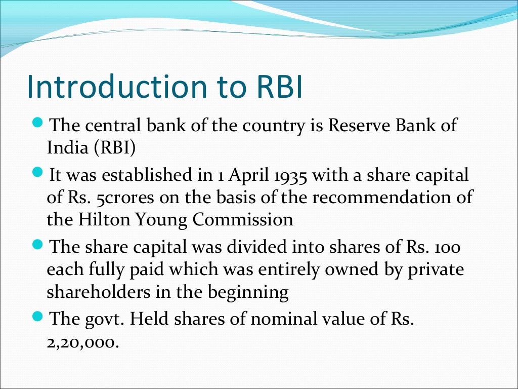 Rule of RBI in Foreign Exchange market / management