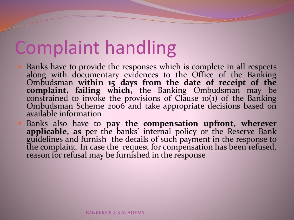 Banking ombudsman scheme