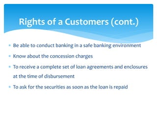 Rights & Duties of Customers - Banking Operations | PPTX