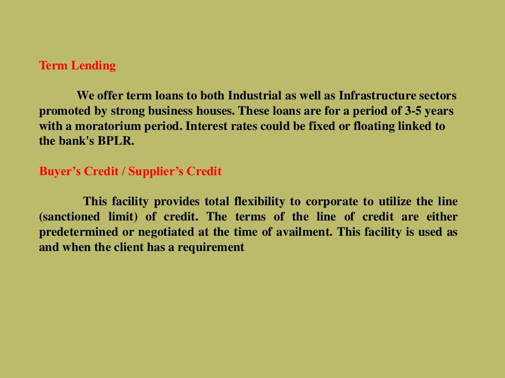 Banking product and services