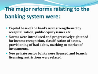 Several operational reforms were introduced
in the area of credit policy:
 Detailed regulations relating to Maximum
Permi...