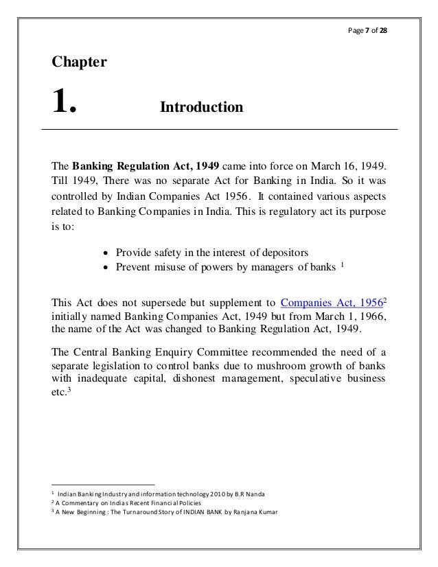 Banking regulation act