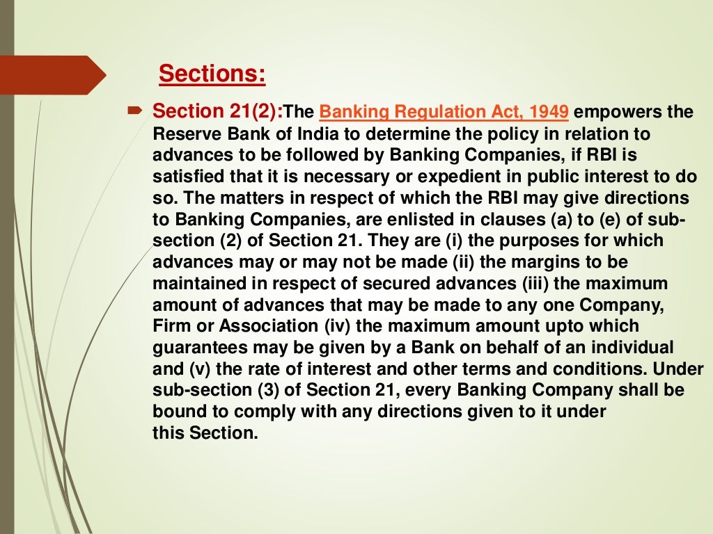 Banking regulation act,1949