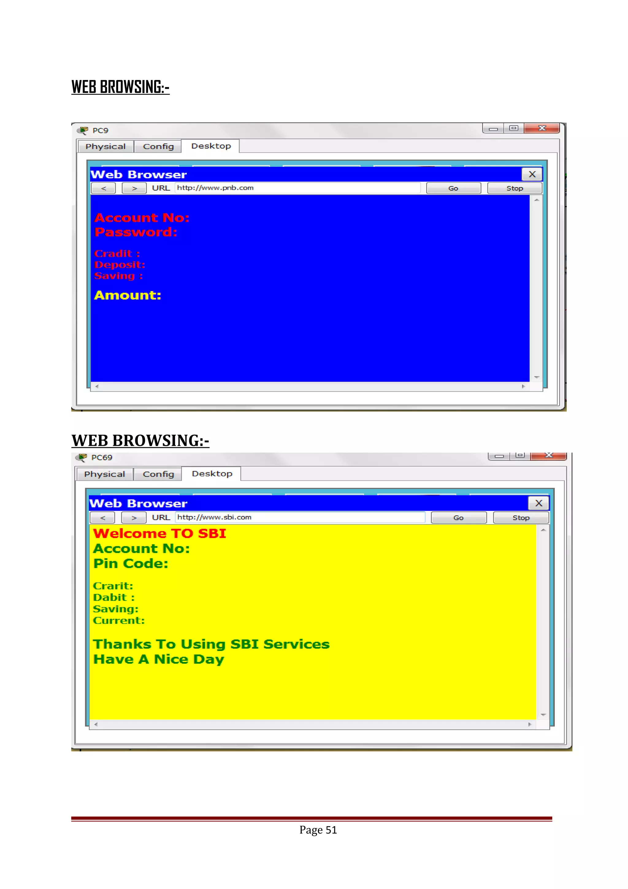 WEB BROWSING:-
WEB BROWSING:-
Page 51
 