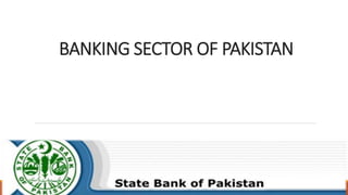 BANKING SECTOR OF PAKISTAN
 