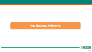Key Business Highlights
Page 10
 