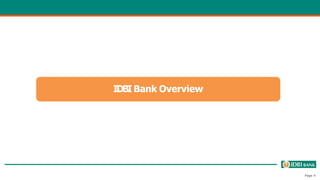 IDBI Bank Overview
Page 4
 
