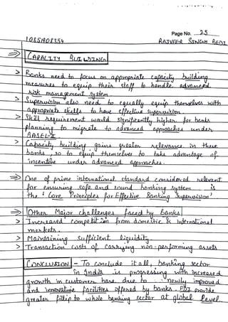 Banking Service Management  | B com 5th sem | Hand written Notes | by  Ritish bedi #RVIRGO