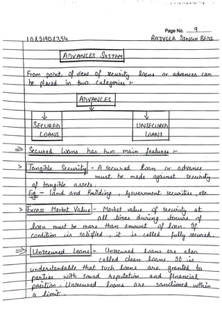 Banking Service Management  | B com 5th sem | Hand written Notes | by  Ritish bedi #RVIRGO