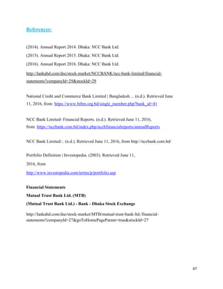 Banking system of ncc bank ltd an analysis of its investment portfolio ...