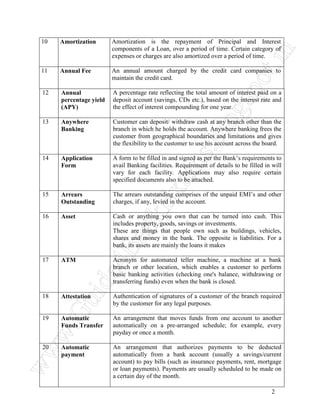 Banking terminology | PDF