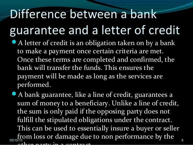 what is the difference between standby letter of credit and bank guarantee what is the difference between standby letter of credit and bank guarantee