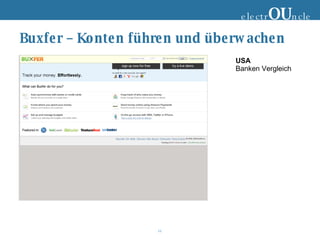 Buxfer – Konten führen und überwachen electr OU ncle USA Banken Vergleich 