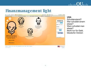 Finanzmanagement light electr OU ncle USA Schuldenstand? Wer schuldet einem etwas? Wem schuldet man etwas? Nicht nur für Geld. Deutsche Version 