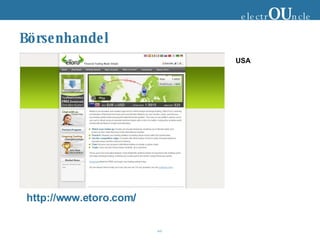 Börsenhandel http://www.etoro.com / electr OU ncle USA 