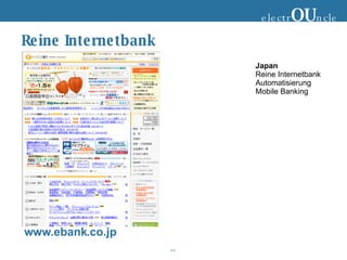 Reine Internetbank www.ebank.co.jp electr OU ncle Japan Reine Internetbank Automatisierung Mobile Banking 