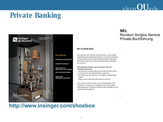 Private Banking http://www.insinger.com/shoebox / electr OU ncle NEL Rundum Sorglos Service Private Buchführung 