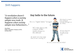 Shift happens




6   Social Media - warum? | 24.01.2012
 