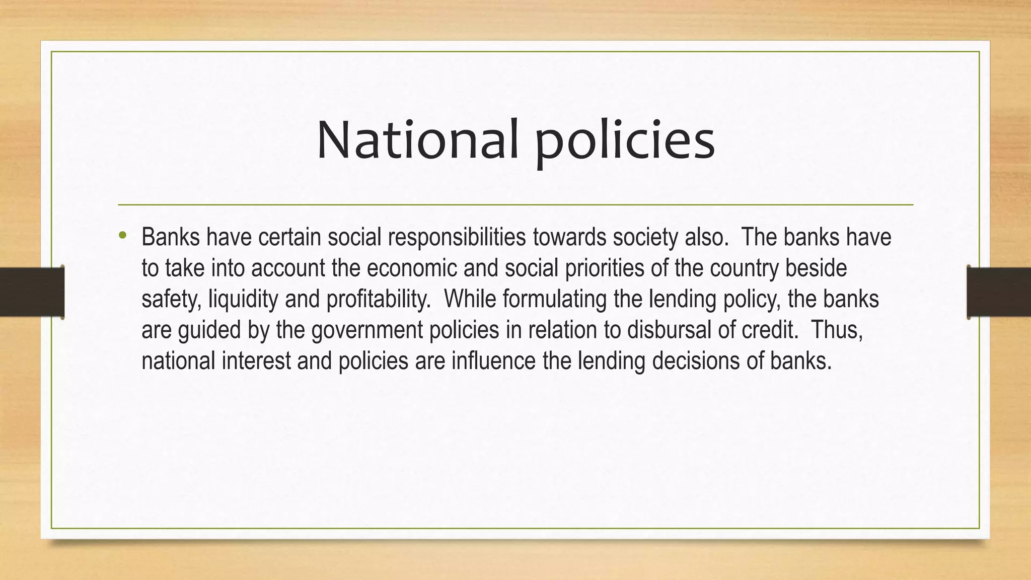 Bank Lending And Principles Of Sound Lending Ppt Bank Lending And Principles Of Sound Lending Ppt