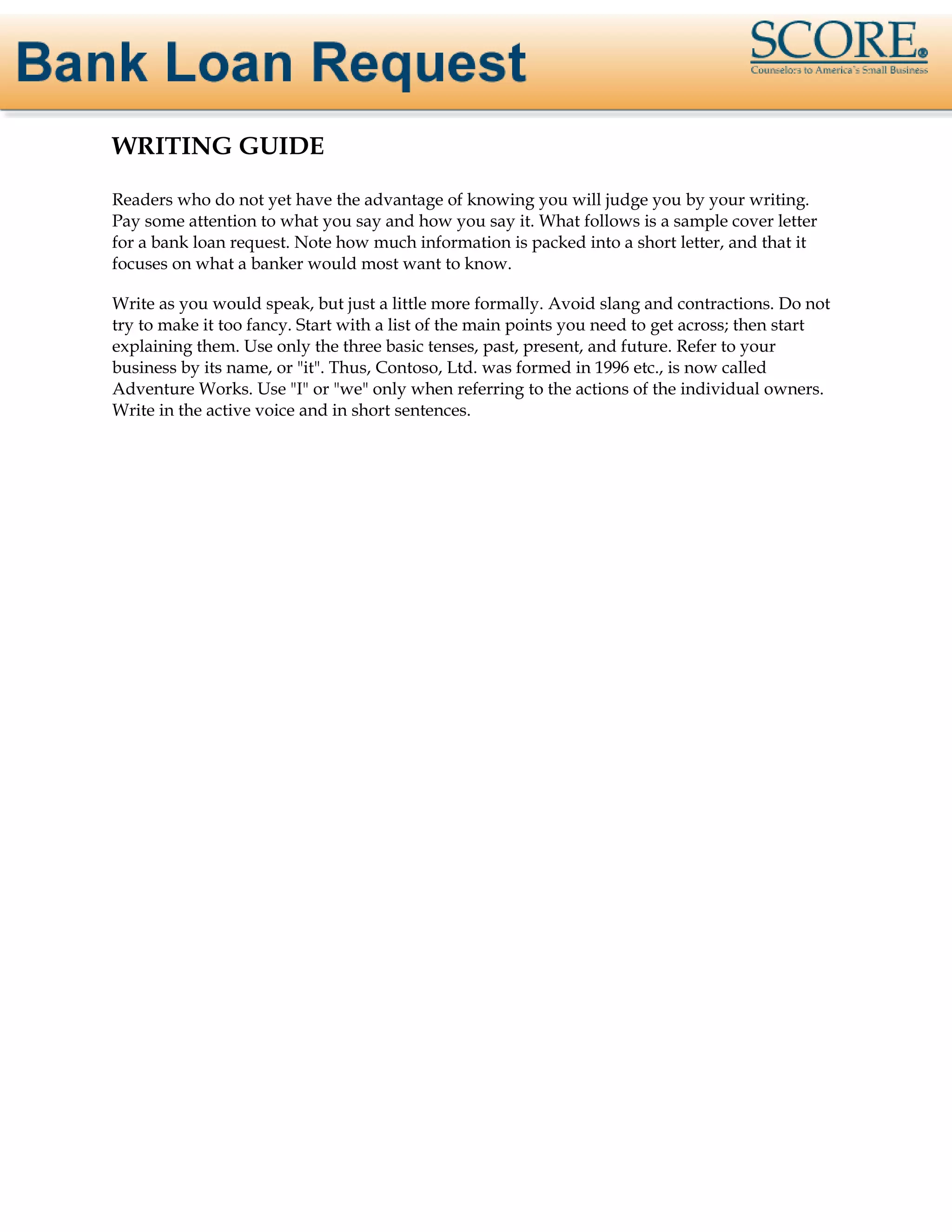Bank loan request | DOC