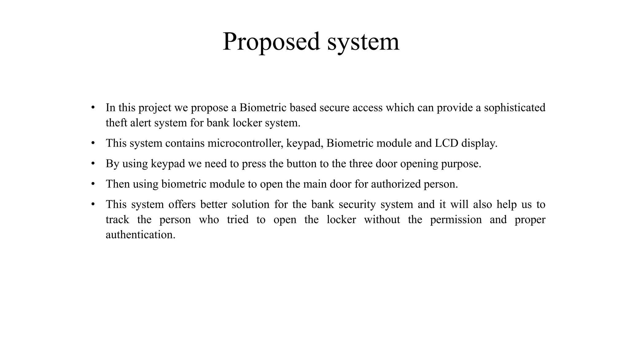 Bank locker system | PPTX
