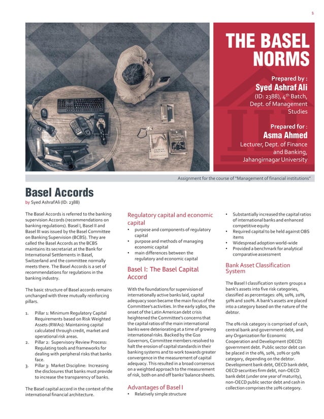 Basel Accords Basel I, II, and III Advantages, limitations and contrast