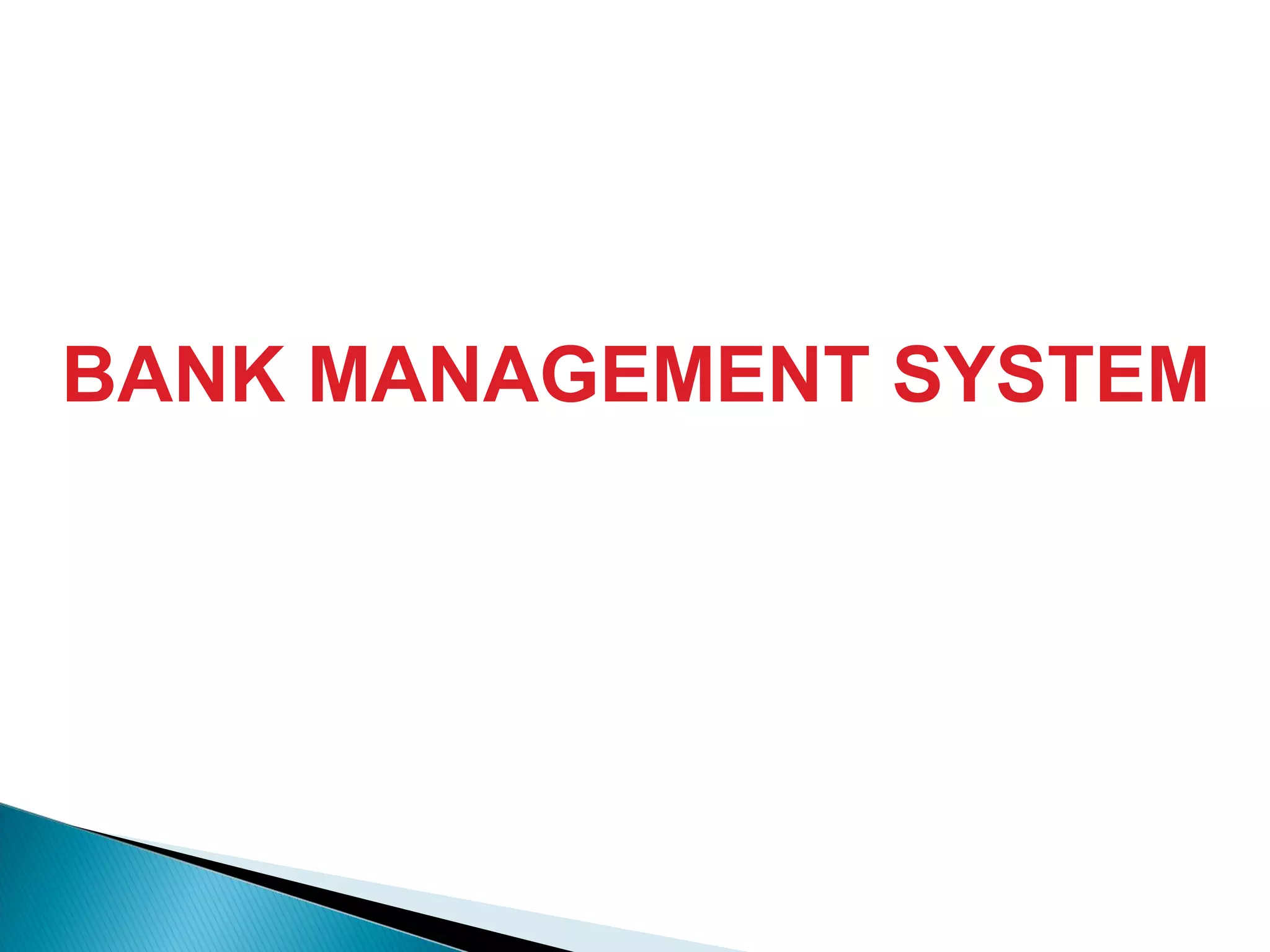 Bank management system with java | PPT