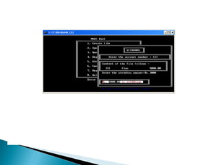 Bank management system with java | PPT | Programming Languages | Computing