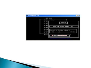 Bank management system with java | PPT | Programming Languages | Computing