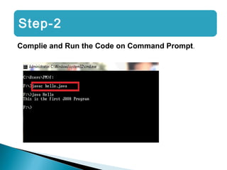 Step-2
Complie and Run the Code on Command Prompt.
 