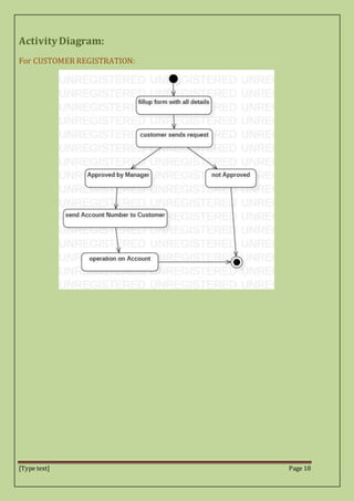 [Type text] Page 18
ActivityDiagram:
For CUSTOMER REGISTRATION:
 