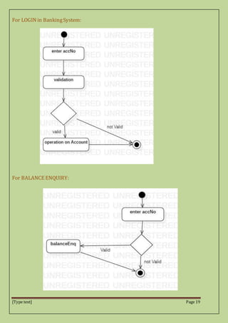 [Type text] Page 19
For LOGIN in BankingSystem:
For BALANCE ENQUIRY:
 