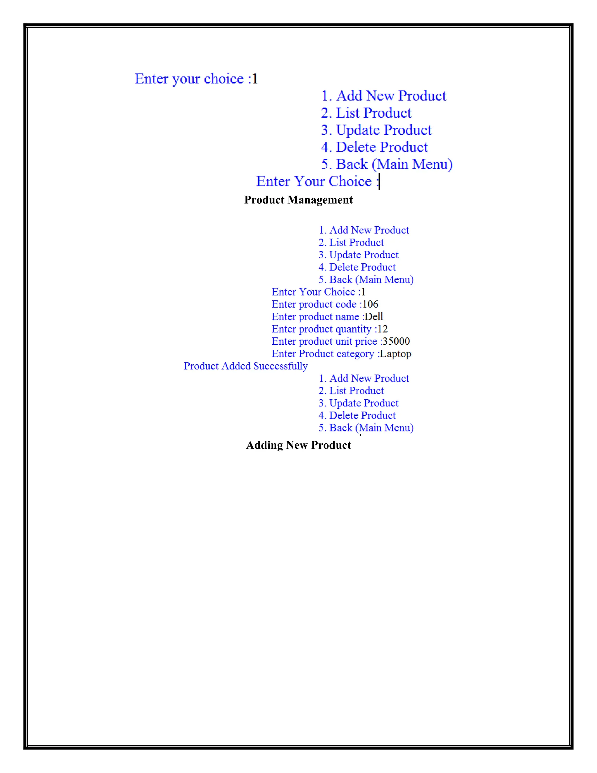 Product Management
Adding New Product
 