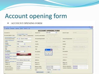Account opening form
 