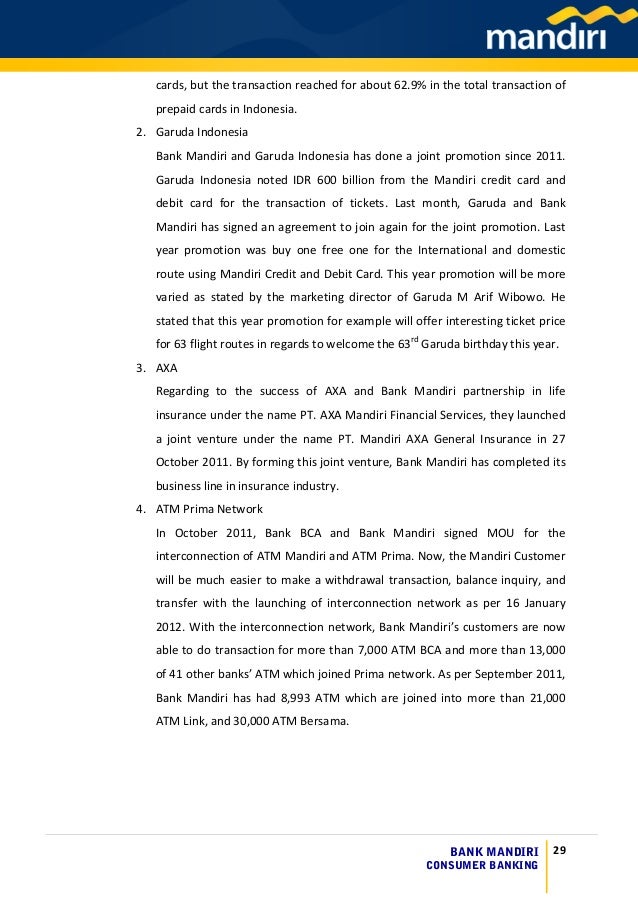 Bank Mandiri Consumer Banking Case Study