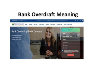 Overdraft Meaning Simple Bank Overdraft Meaning | PPTX