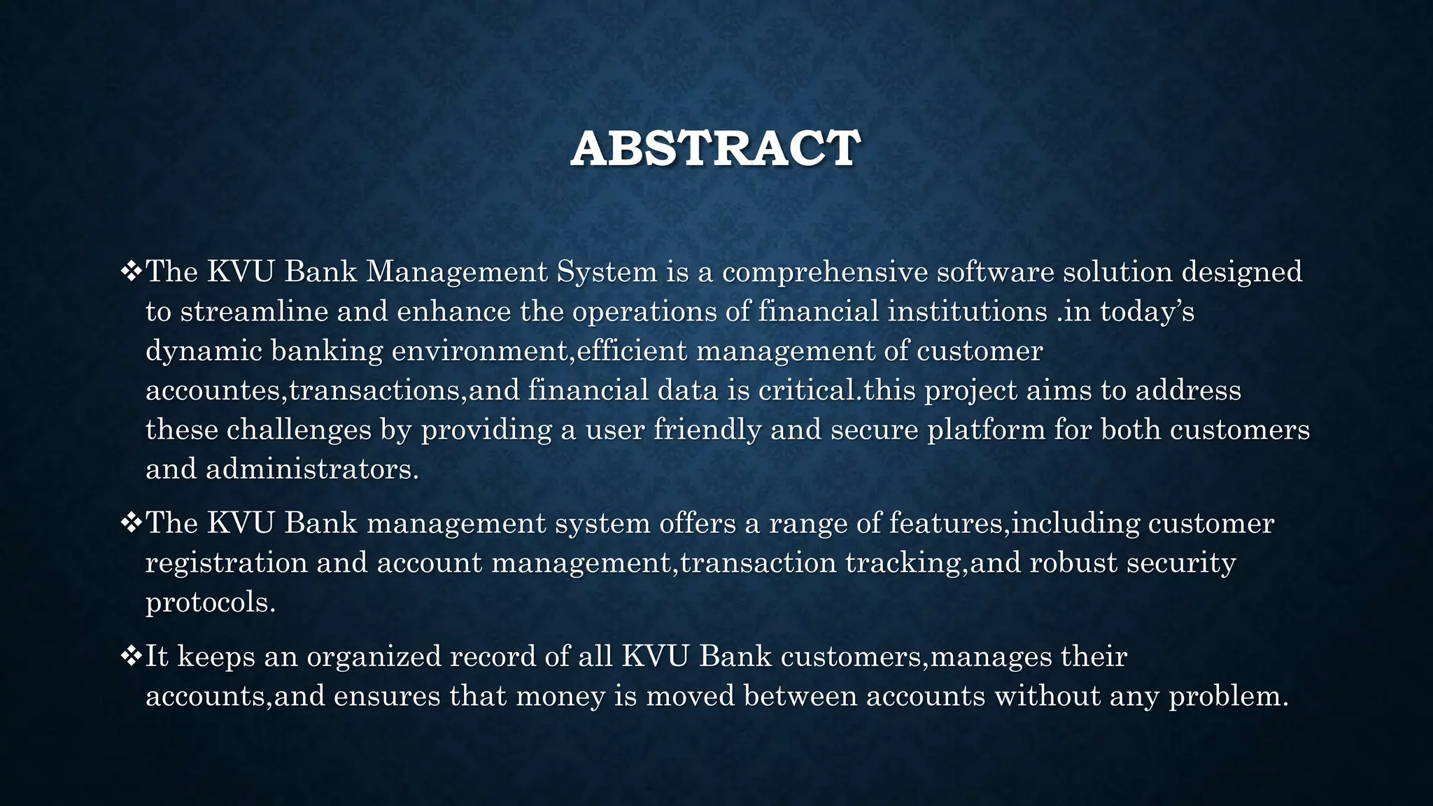 Bank management project ppt using java servlets | PPTX
