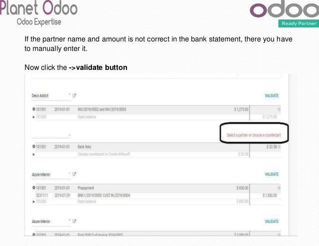 Bank reconciliation in odoo 12