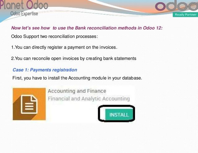 Bank reconciliation in odoo 12