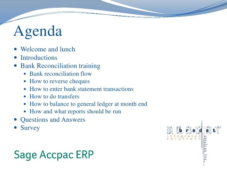 Bank reconciliation lunch and learn