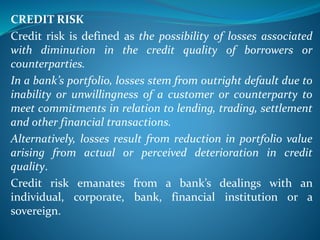 Bank risk management | PPTX