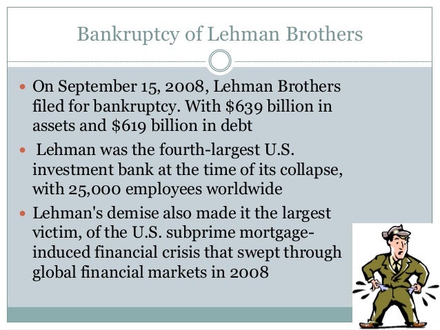 reasons behind lehman brothers bankruptcy Understand the causes and effects behind the largest bankruptcy in history lehman brothers were one of the five largest us investment. reasons behind lehman brothers bankruptcy Understand the causes and effects behind the largest bankruptcy in history lehman brothers were one of the five largest us investment.