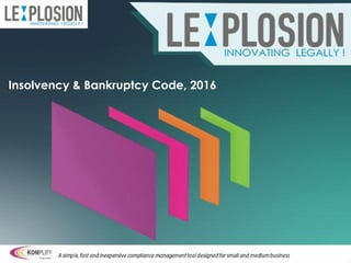 Insolvency & Bankruptcy Code, 2016
 