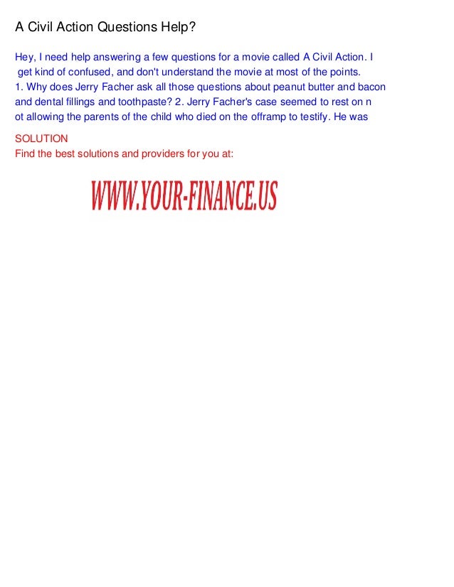 31+ A Civil Action Movie Questions Answer Key PNG
