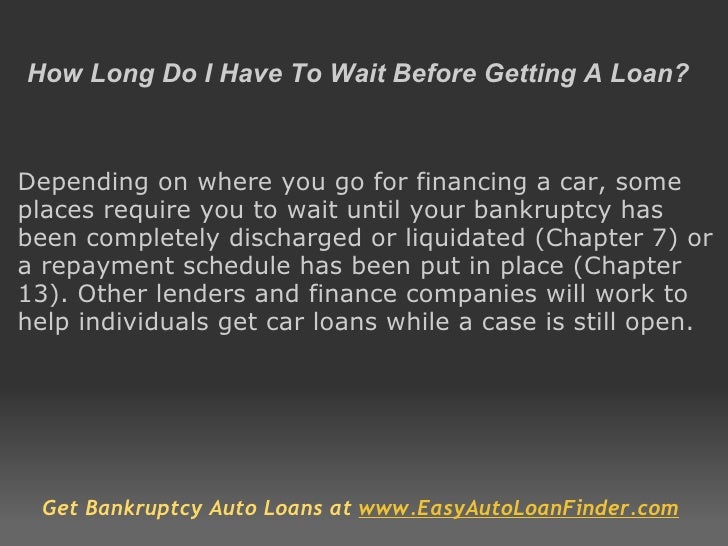 auto loan while in bankruptcy